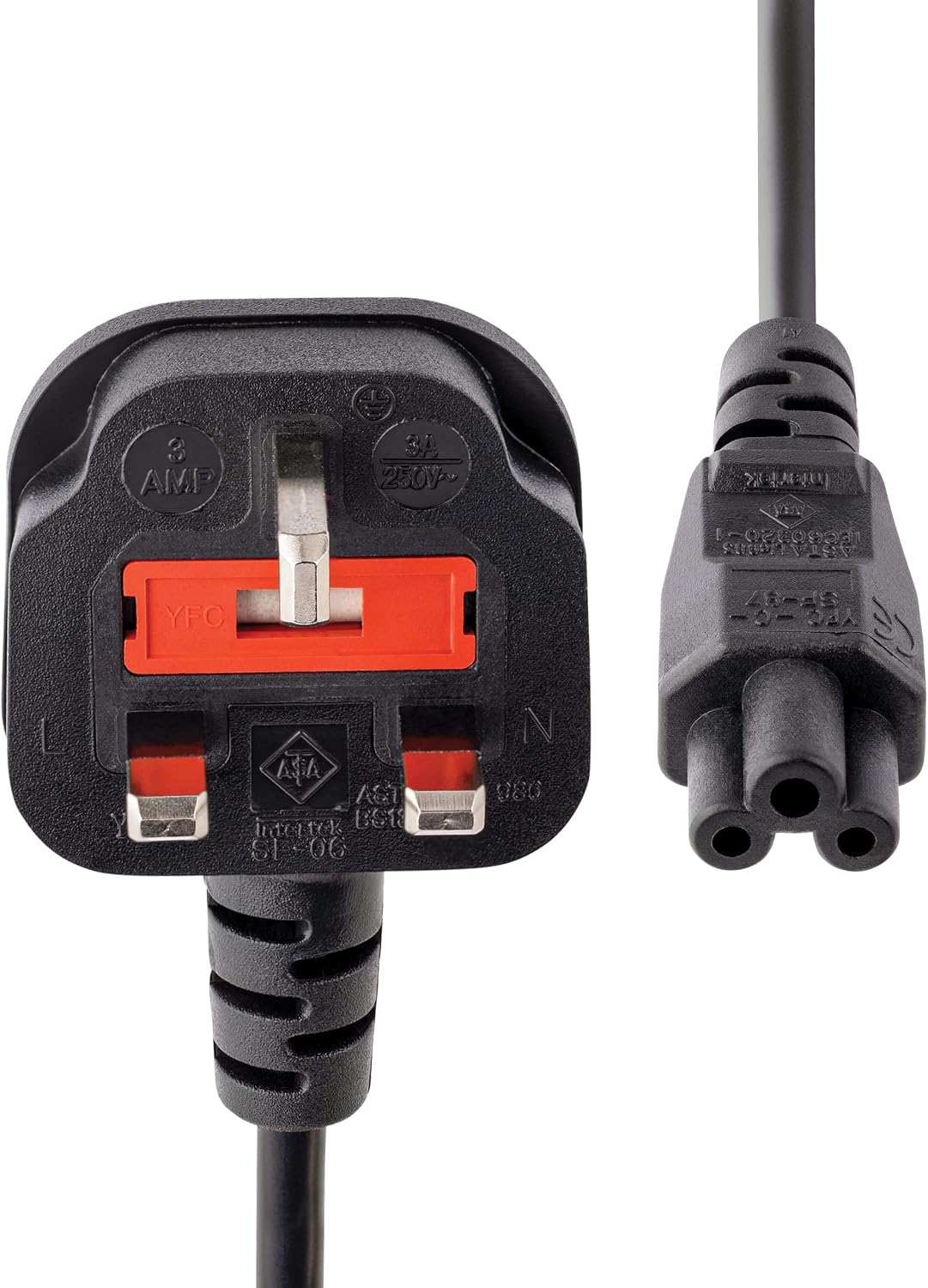 Thumbnail 4 de StarTech.com PXTNB3SUK1M 1m UK laptop power cord (BS 1363 to IEC 60320 C5), black