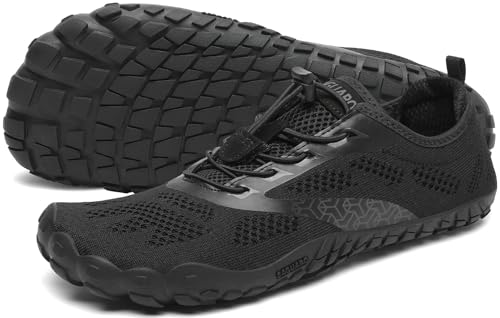 Detalle de SAGUARO Chaussures de Trail Minimalistes – Noir Charbon, 47 EU