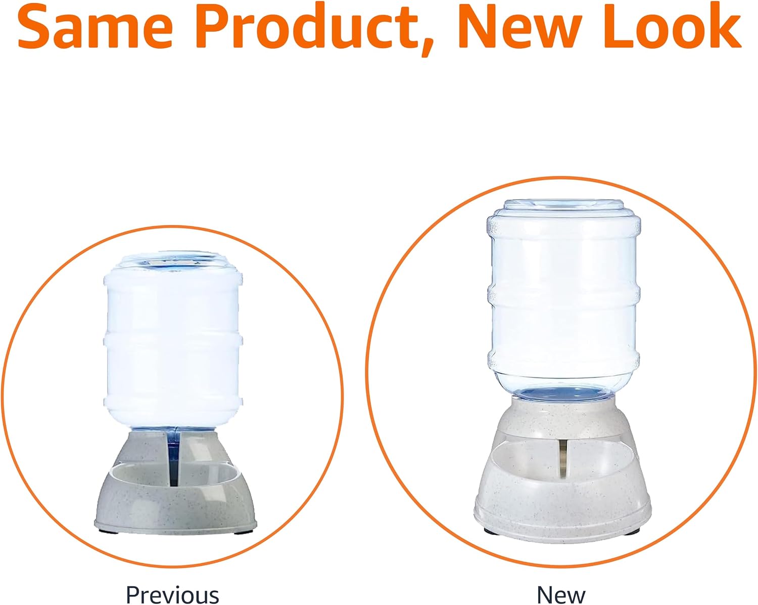 Detalle de Amazon Basics Dog and Cat Water Feeder (Small, 1 Gallon) – Transparent