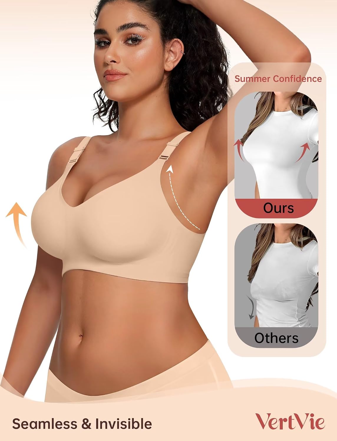Thumbnail 2 de Vertvie Wireless Seamless Push Up Bra