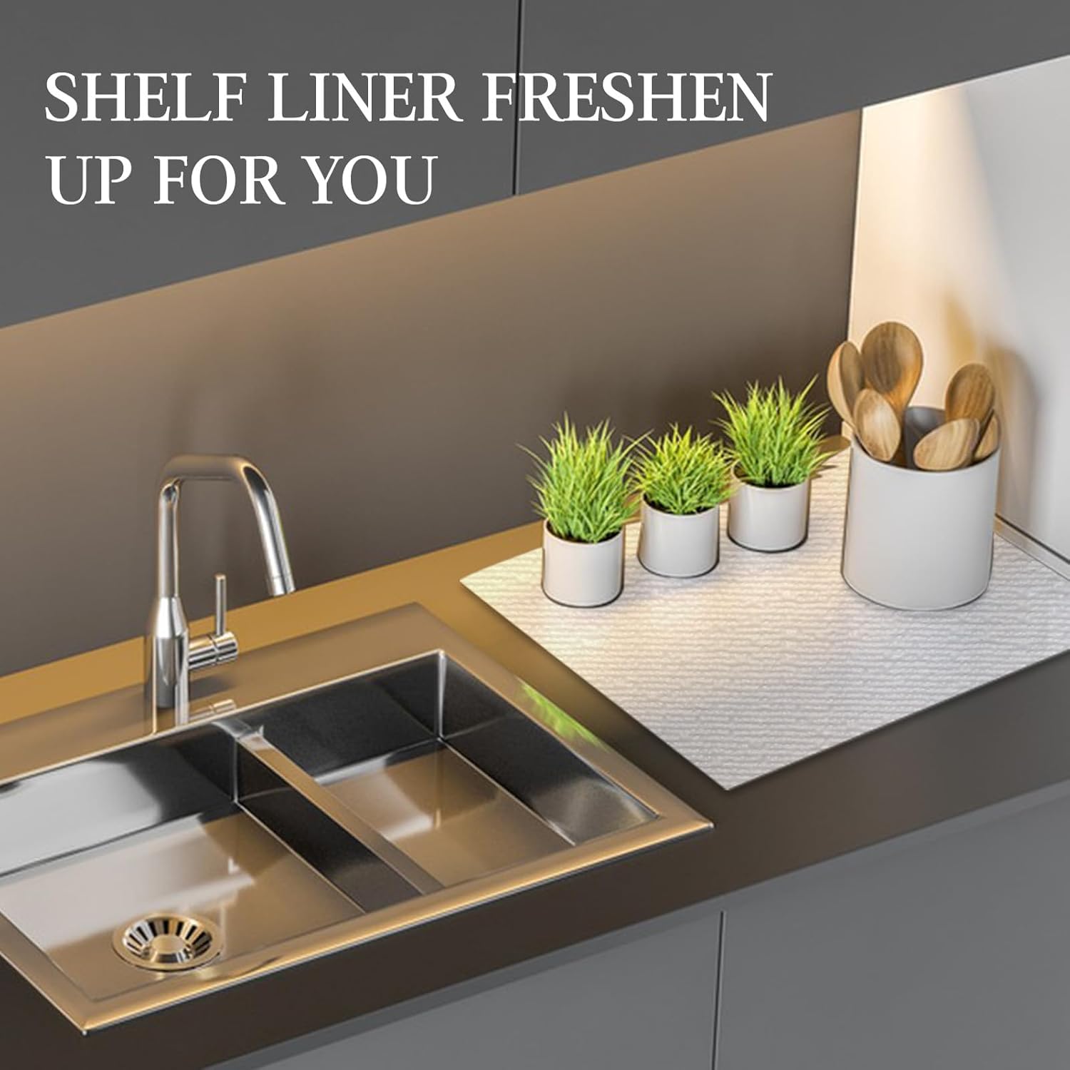 Thumbnail 6 de Beautysaid Shelf and Drawer Liner 12 in x 10 ft