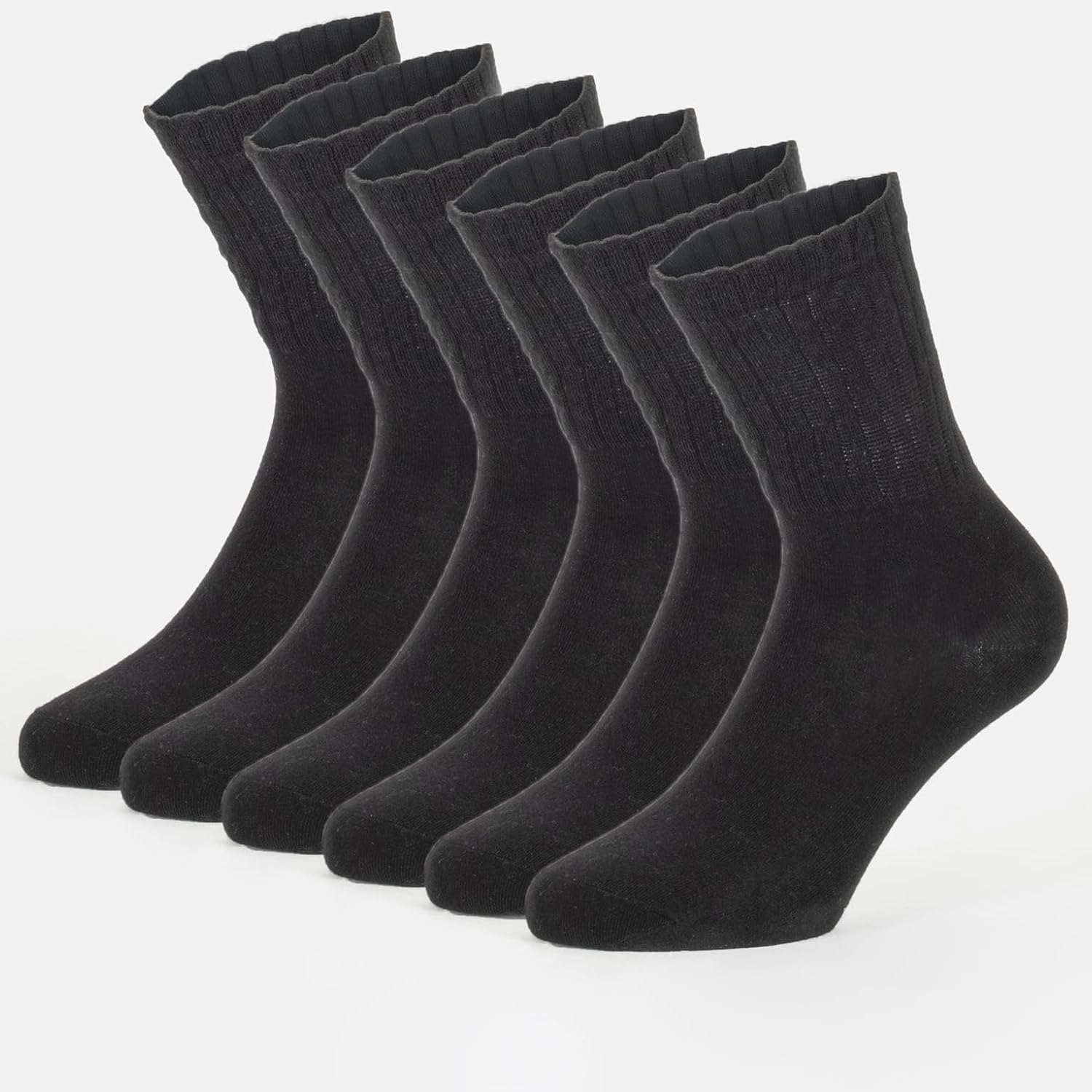 Detalle de PIKY PACK 6 PAIRES Chaussettes Slouchy pour femmes – coton doux, coupe comfortable et polyvalente
