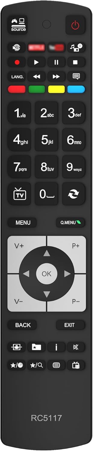 Detalle de New RC5117 Replacement Hitachi TV Remote for Hitachi, Luxor, Bush, Digihome, Finlux, JVC – No Setup Required
