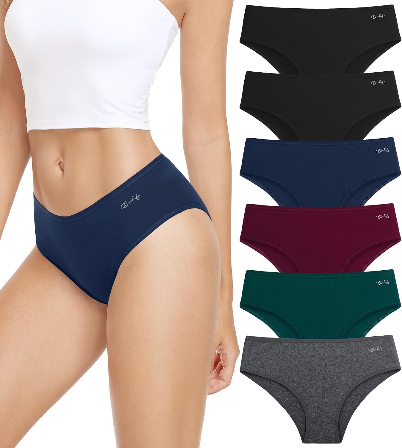 Detalle de Anqier Unterhosen Damen 6er Pack Baumwolle 🩲