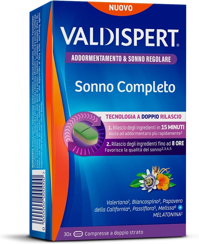 Imagen de Valdispert Sonno Completo: integratore a rilascio doppio per addormentarsi e sonno regolare en OfertitasTOP