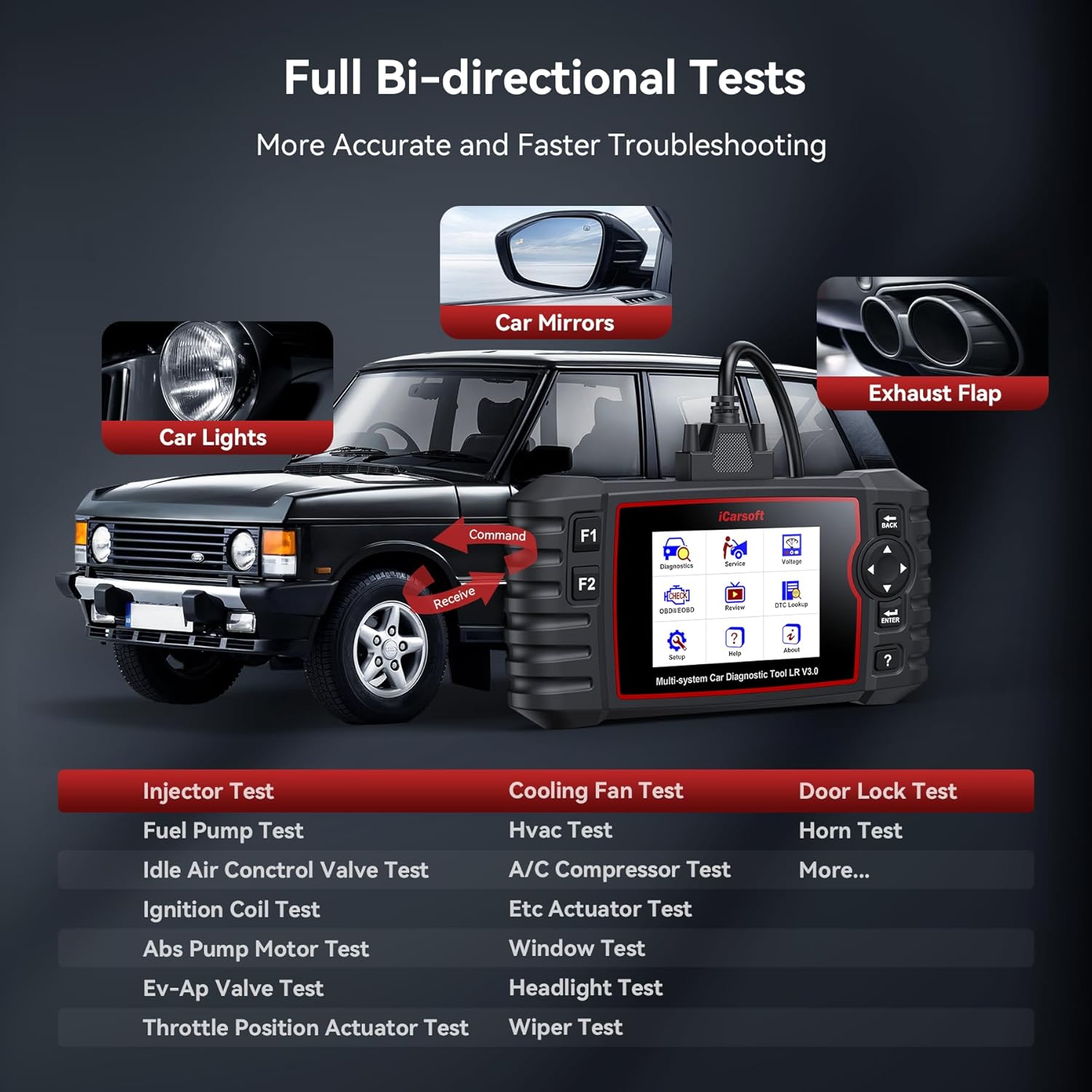 Thumbnail 5 de iCarsoft LR V3.0 OBD2 scanner with 43 services