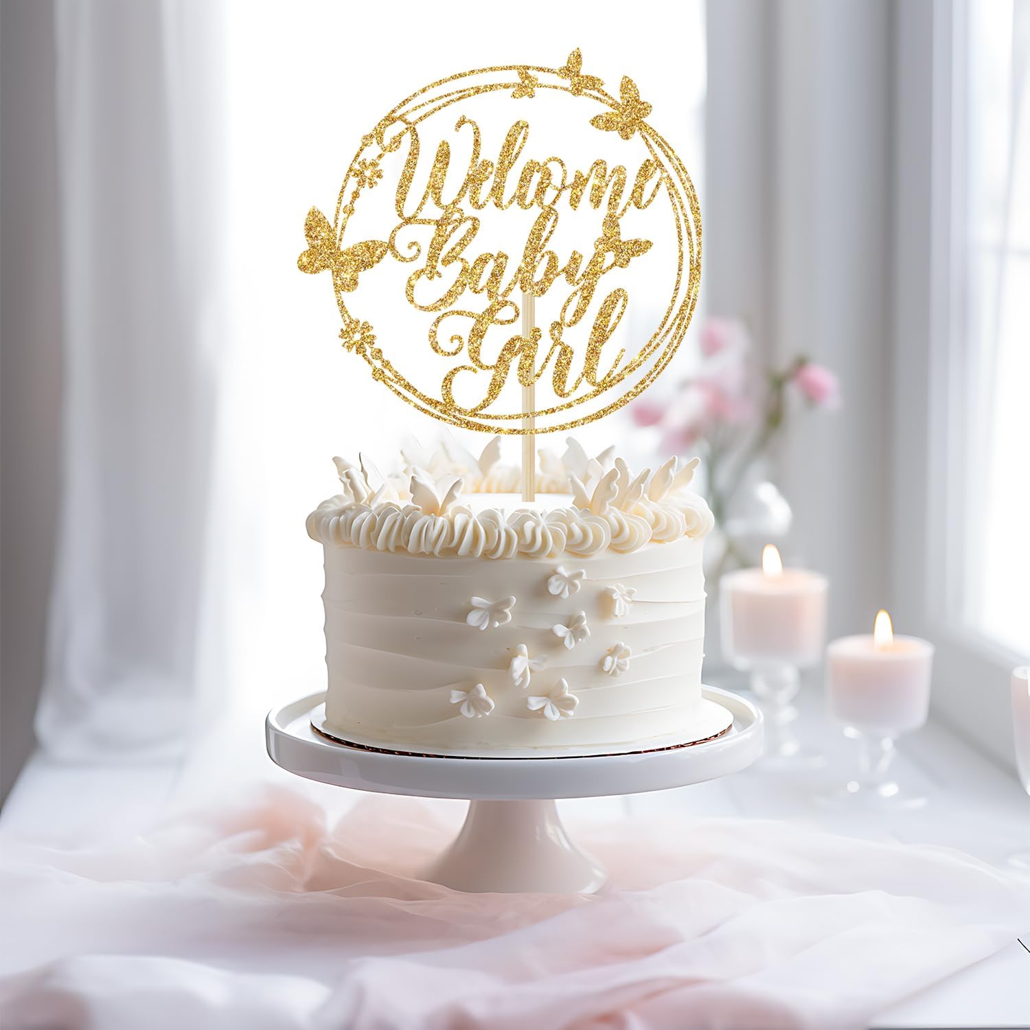 Thumbnail 2 de Baby Shower Cake Topper, Gold Glitter