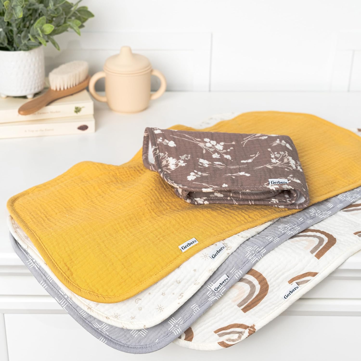 Detalle de Gerber Lot de 6 langes marron – taille unique
