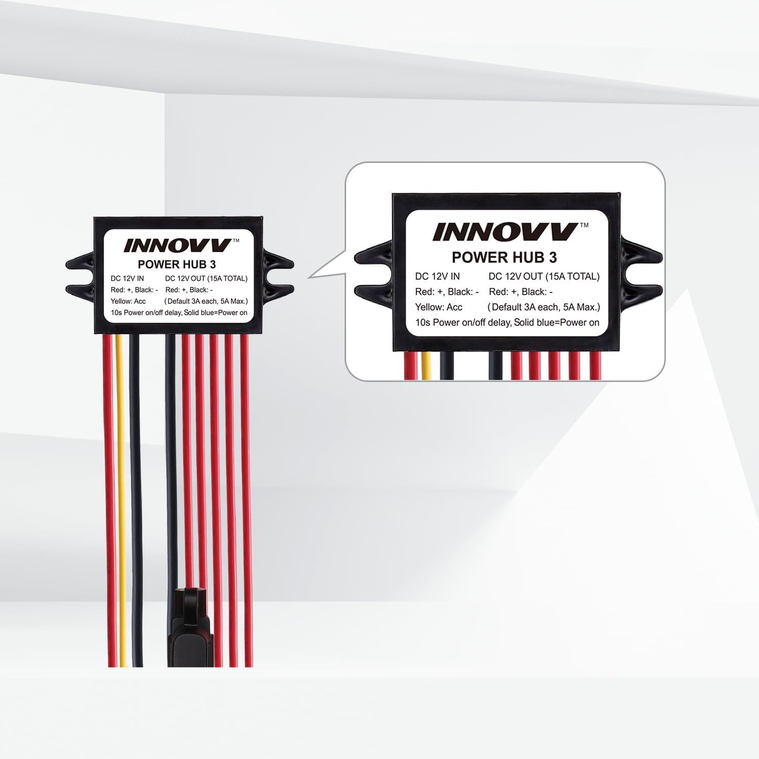 Thumbnail 2 de INNOVV Power Hub 3: centralina di distribuzione DC 12V fino a 5 dispositivi per moto (15 A)