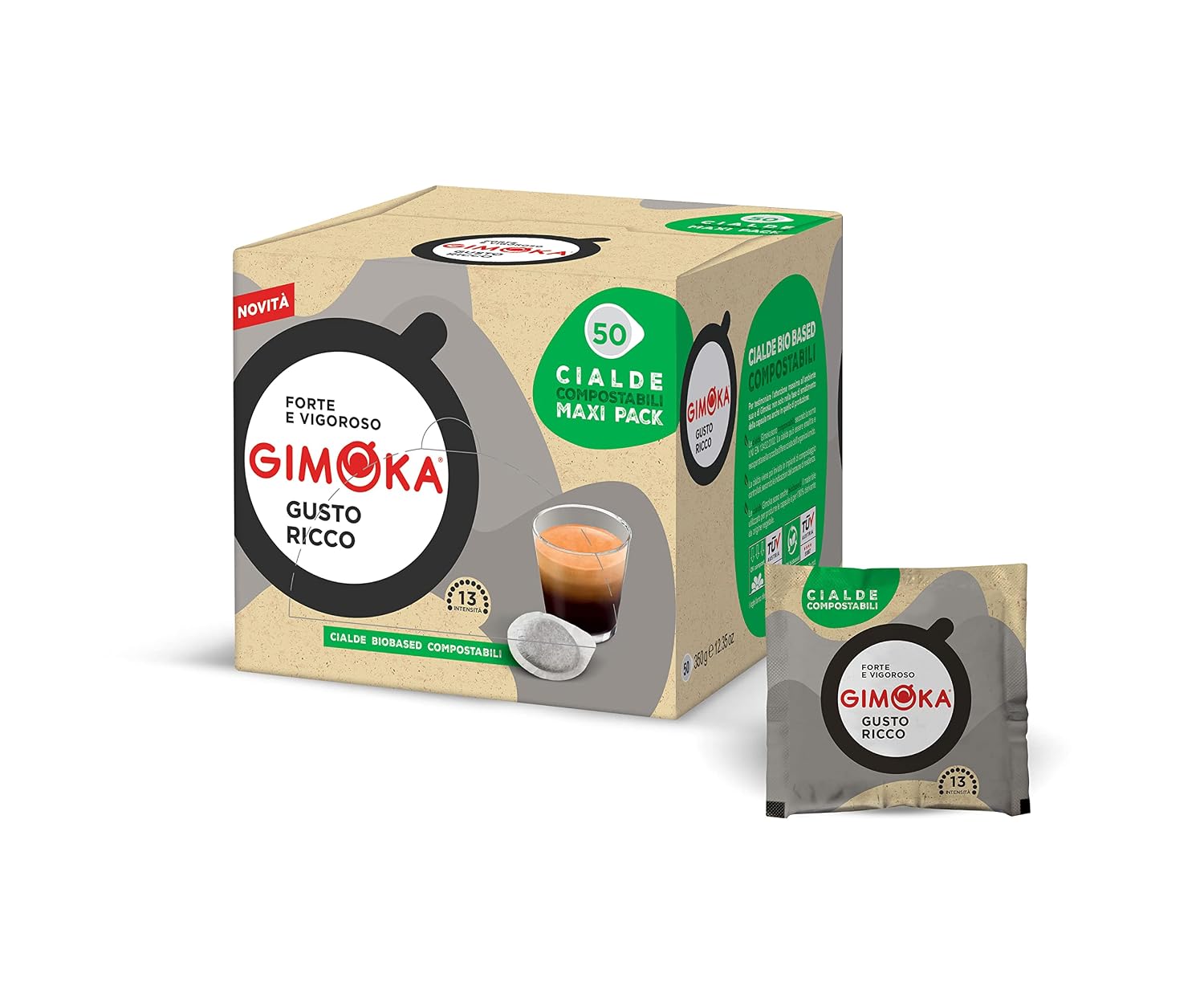 Thumbnail 6 de Gimoka Kompostierbare Kaffeepads Gran Bar Intensität 12 – ESE 44 mm kompatibel