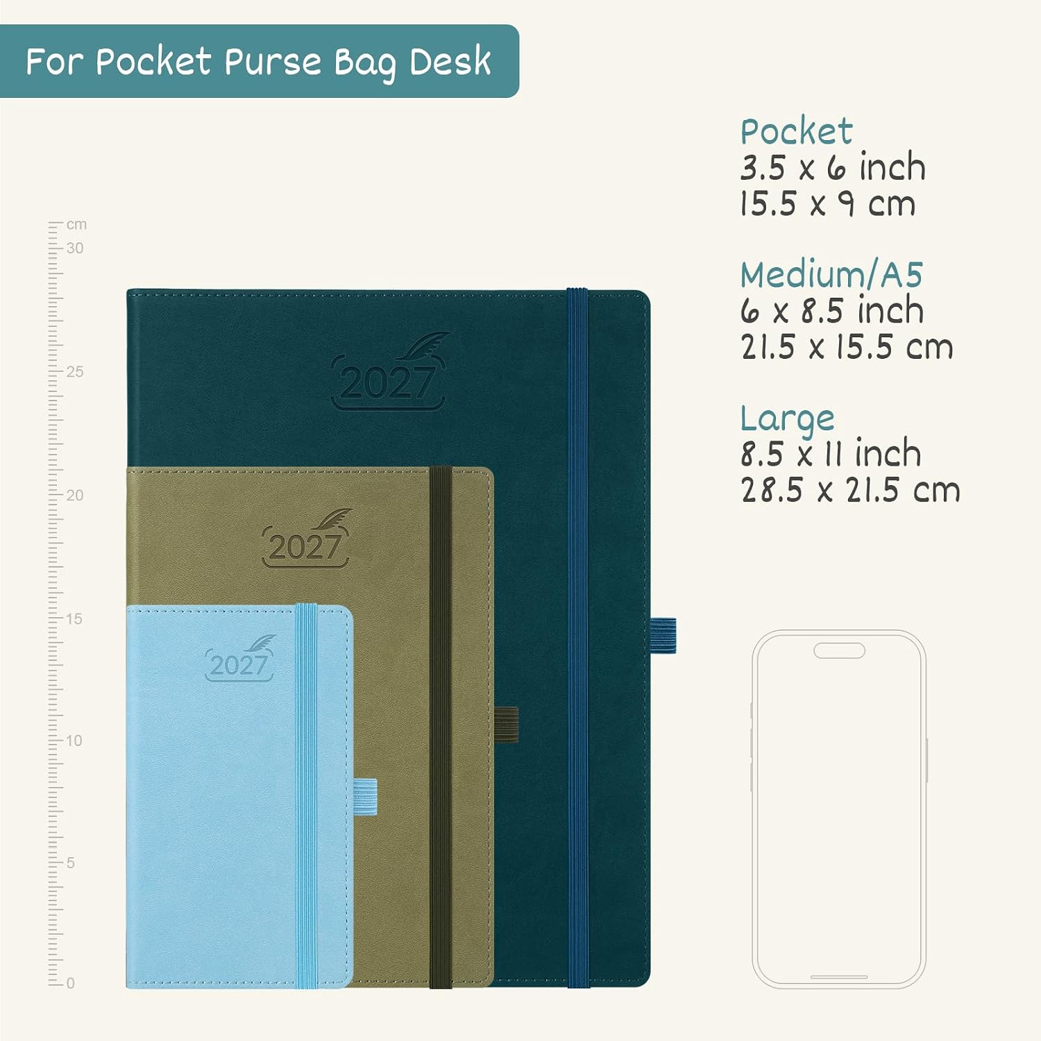 Thumbnail 5 de BEZEND BZ-P280C01L-27-MG 2027 Weekly and Monthly Planner, 8.5 x 11