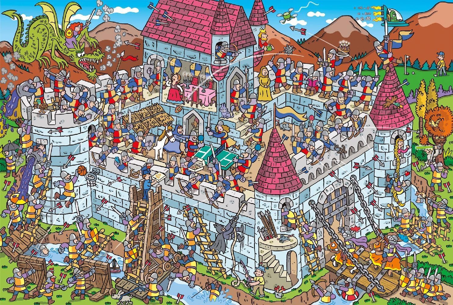 Thumbnail 3 de Puzzle per bambini Schmidt Spiele 56453 Veduta del castello dei cavalieri (200 pezzi)