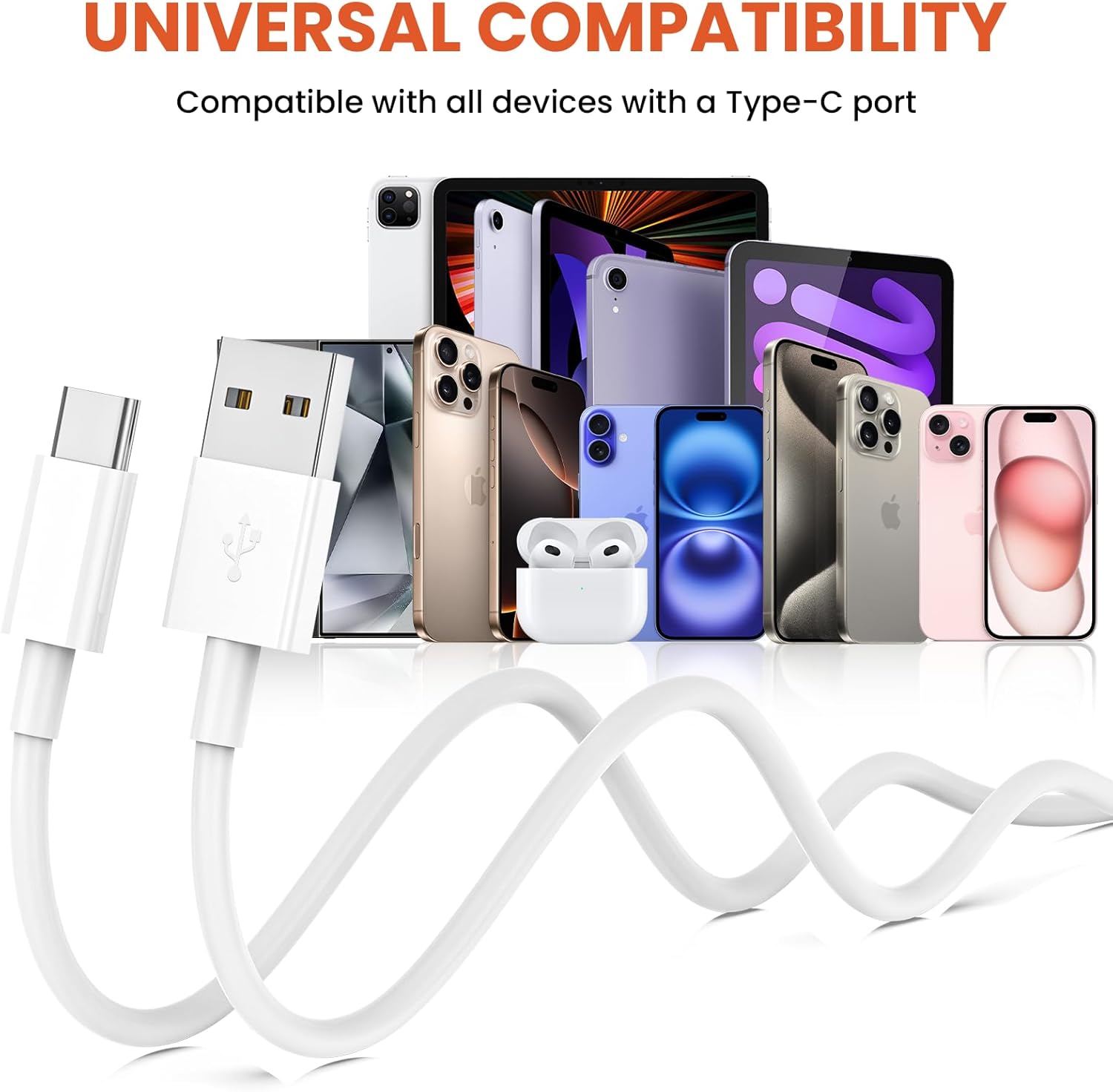 Thumbnail 6 de Bayznqiu USB to USB‑C Cable 4-Pack — 3FT & 6FT
