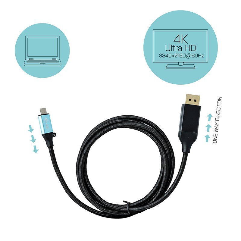Thumbnail 2 de i-Tec Cable Adaptador USB-C a DisplayPort 1.5 m: 4K/Audio para tu escritorio