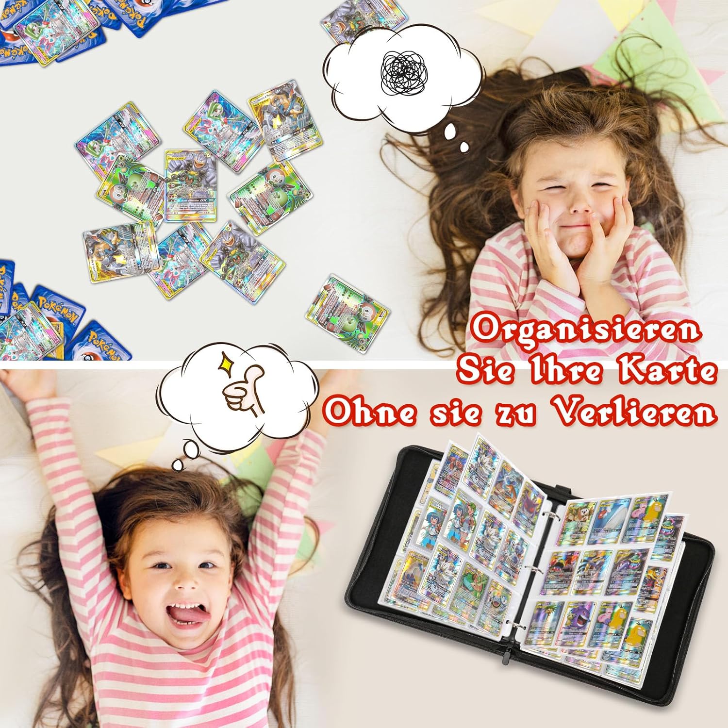 Thumbnail 4 de Card Binder for Kids L900 – 9 Pocket Trading Card Album with Zip, 900-Capacity Sleeves