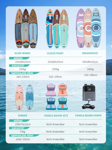 Thumbnail 6 de Niphean Stand Up Paddling Board mit Sitz – Komplettes SUP-Set für Familienabenteuer