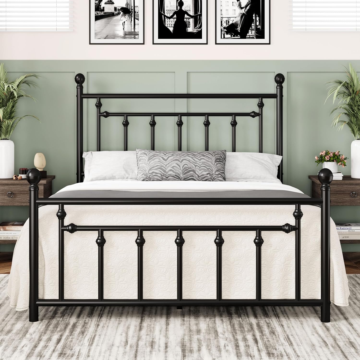 Detalle de Allewie Metal Platform Bed Frame, Queen