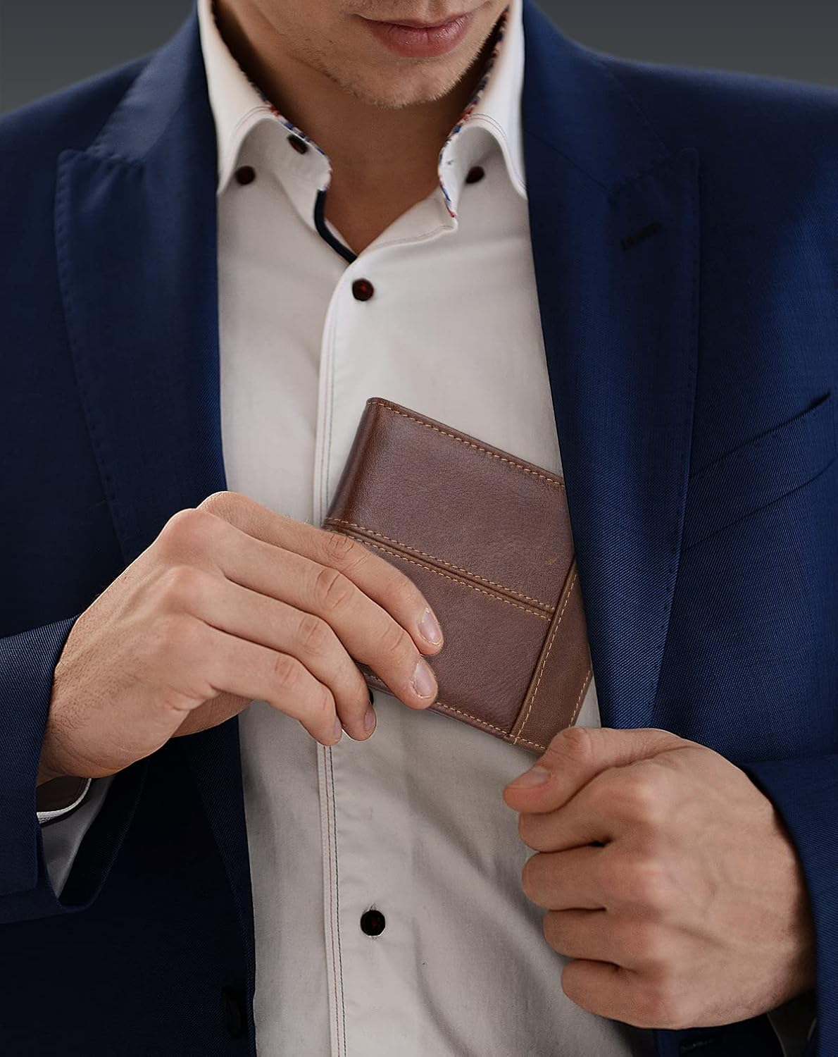 Thumbnail 6 de Swallowmall Bifold Wallet in Genuine Leather