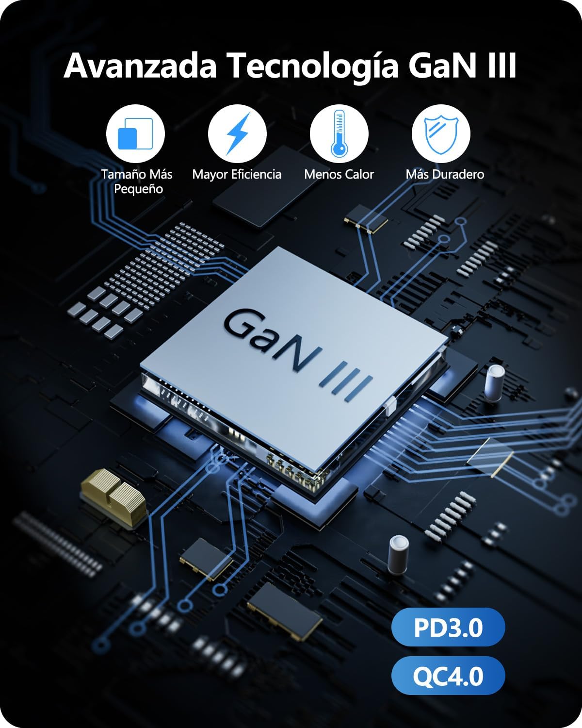 Thumbnail 3 de LENCENT Adaptador GAN III 65W viaje
