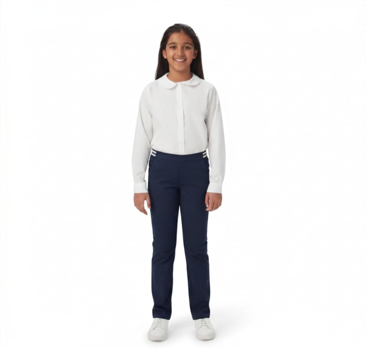 Detalle de French Toast Pantalon Extensible à Enfiler pour Filles avec Taille élastique et Poches