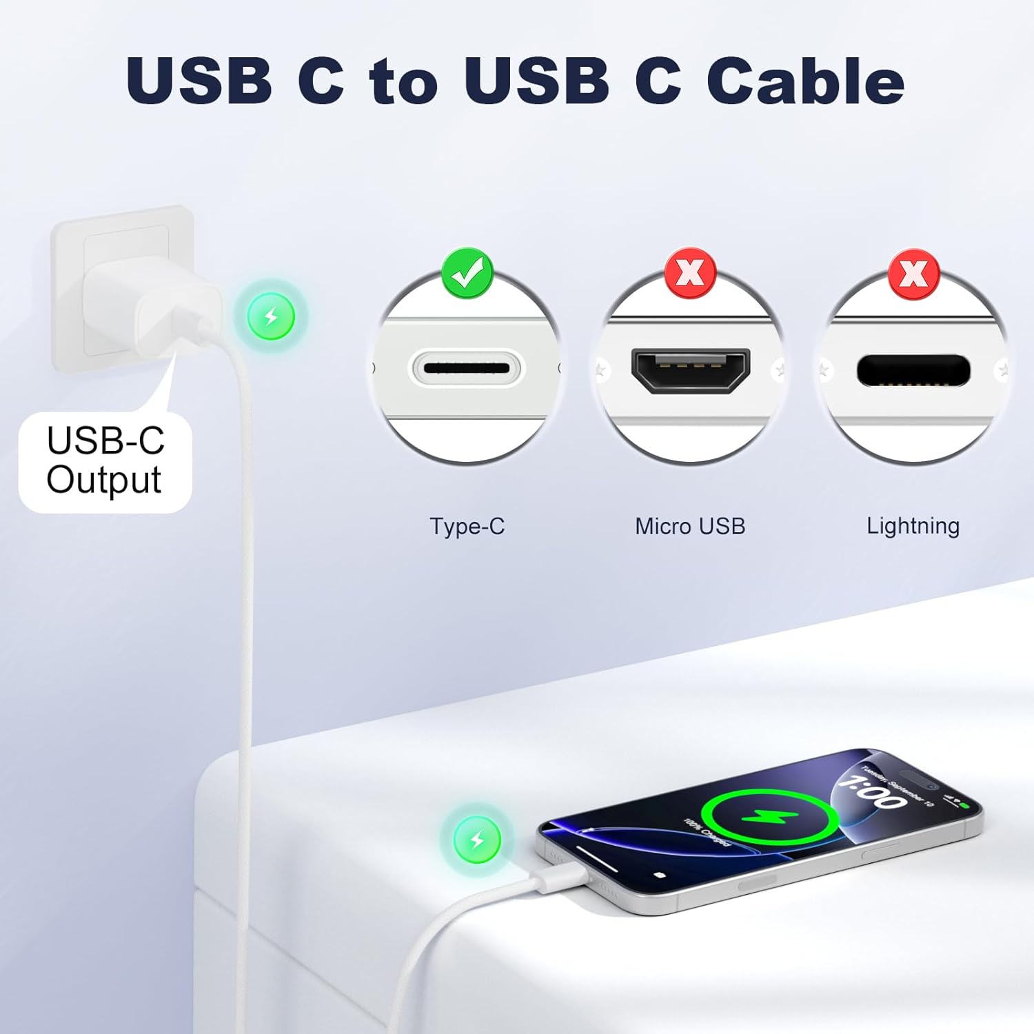 Thumbnail 3 de Quickeep USB C Cable 3FT