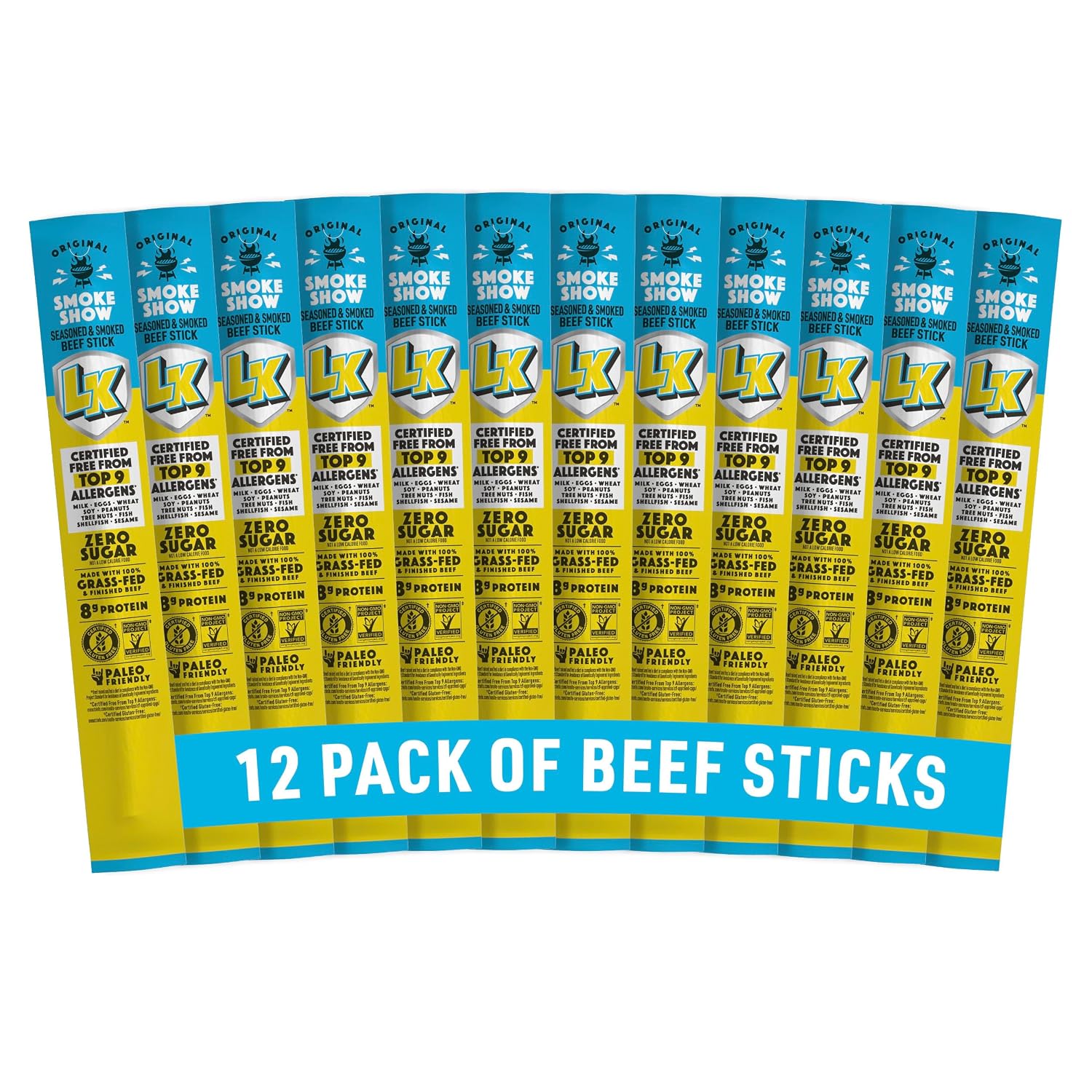 Detalle de Lorissa's Kitchen 10000042815 Smoke Show Beef Sticks, 12-Pack, 1 oz