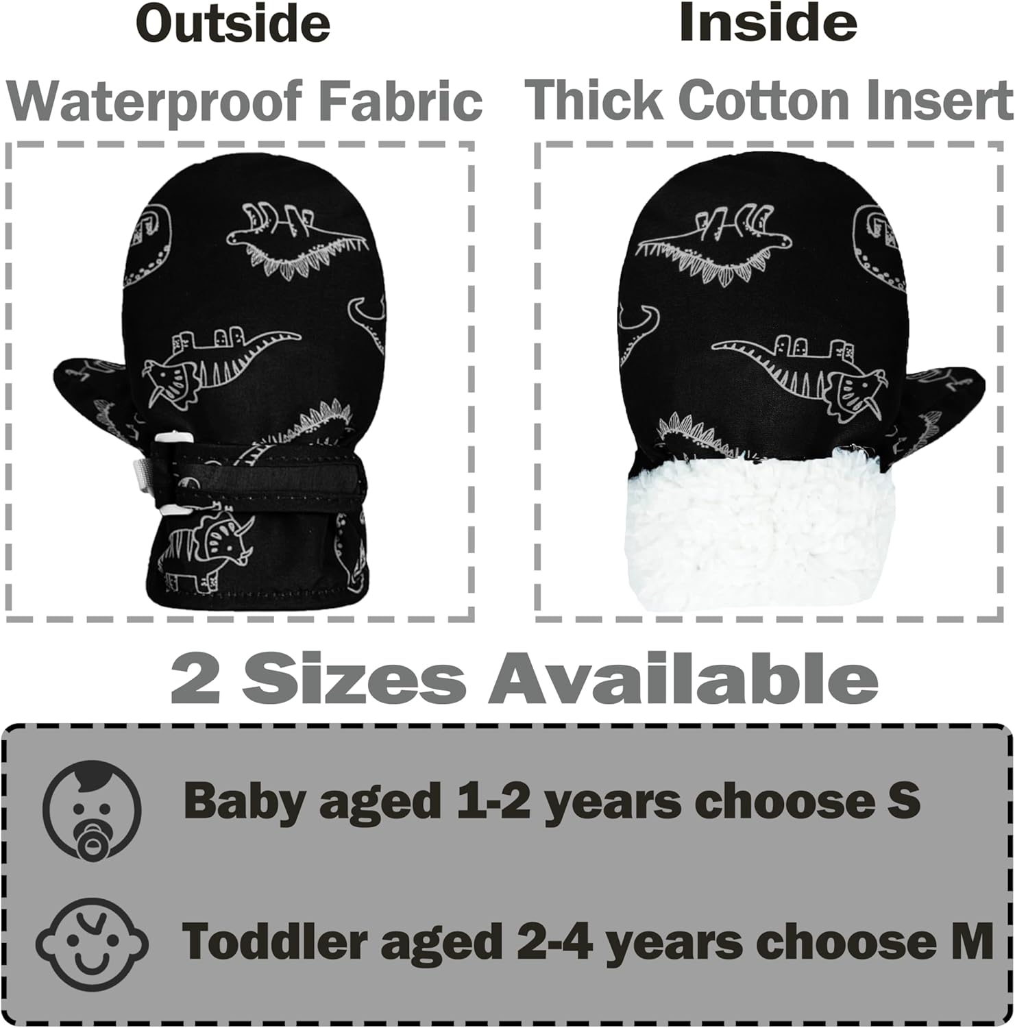 Detalle 2 de YMYDYFC Toddler Mittens 2-Pack