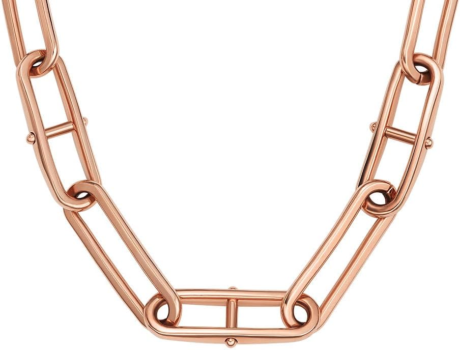 Detalle de Fossil Collana da donna in acciaio inox con chiusura a moschettone