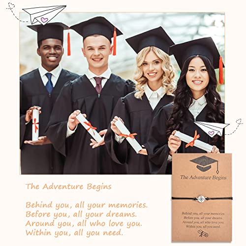 Detalle de YELUWA 10 Pcs Regalos de Graduación con Pulsera Brújula Ajustable – Pack para Él/Ella (2026)