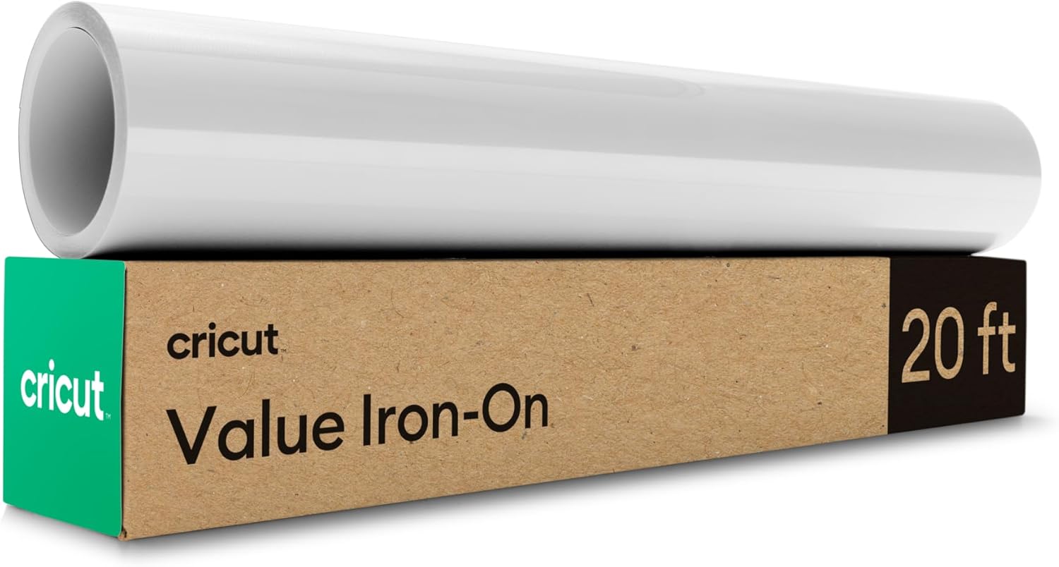 Cricut Iron On Blanco 6m (20ft) - Vinilo para Transferencia