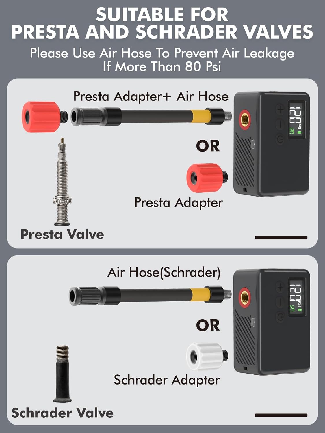 Thumbnail 4 de GPUTEK Mini Electric Bike Pump 120 PSI