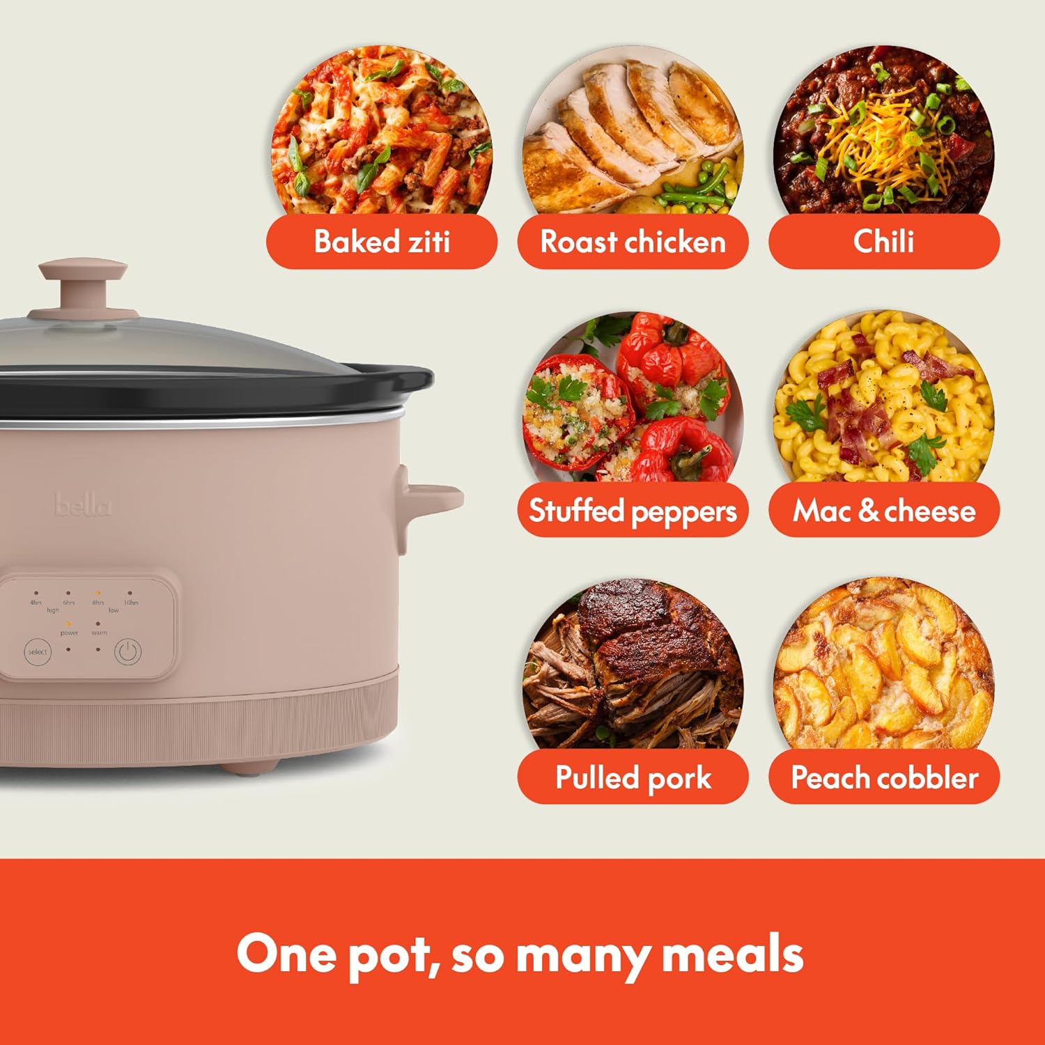 Thumbnail 4 de Bella 6.0 Qt Programmable Slow Cooker: A Practical Choice for Family Meals