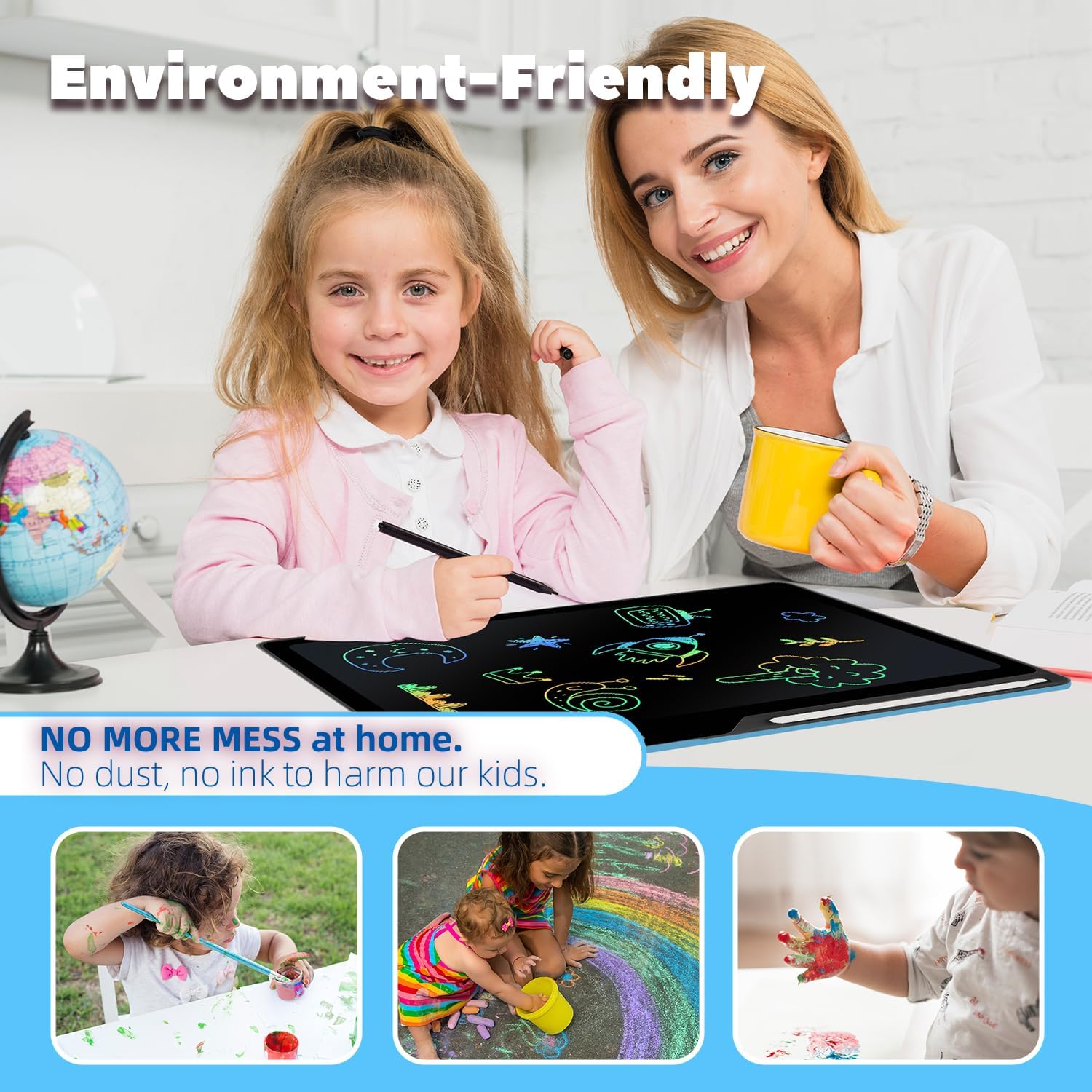 Thumbnail 4 de LCD-Schreibtablett für Kinder 21 Zoll – wiederaufladbare Maltafel, Lernspielzeug
