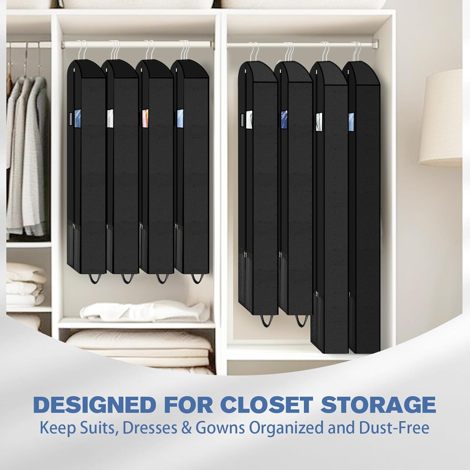 Thumbnail 3 de Large Heavy Duty Garment Bags (54 inch) – Hanging, Zippered & Breathable Storage for Long Clothes