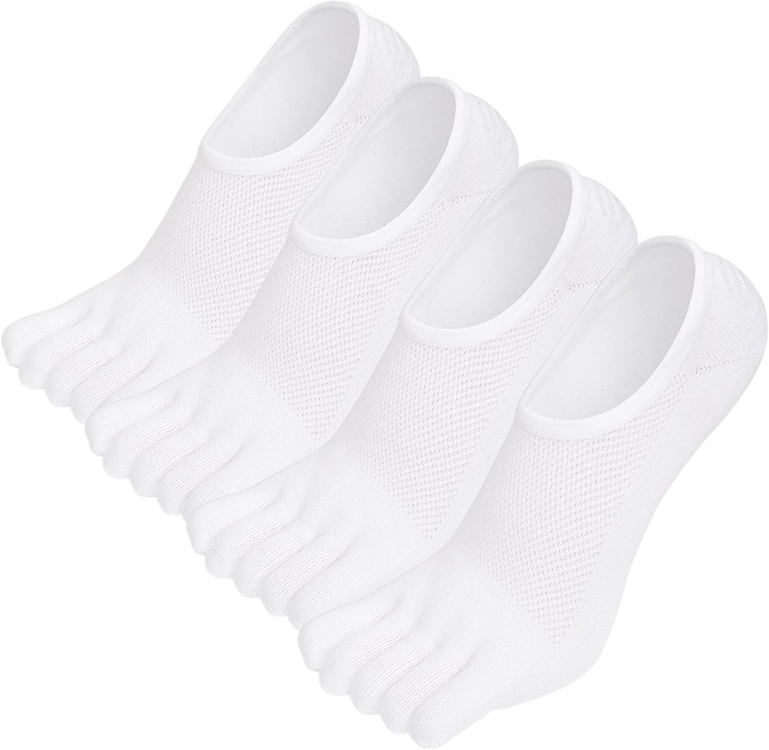 Detalle de PUTUO Calzini Fantasmini con Dita da Uomo: 5 dita, cotone, invisibili e traspiranti (4 paia, taglie 39-46)
