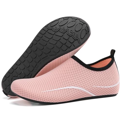 Thumbnail 7 de RUOMU Badeschuhe Damen – Wasserschuhe Schnell Trocknend, rutschfest, Barfußgefühl, Rosa 38 EU