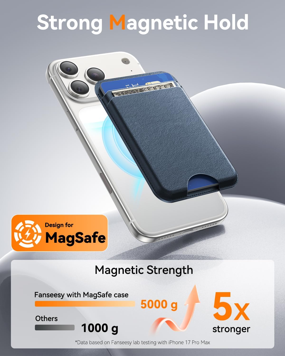 Detalle de Fanseesy MagSafe Wallet, 5-Card Capacity