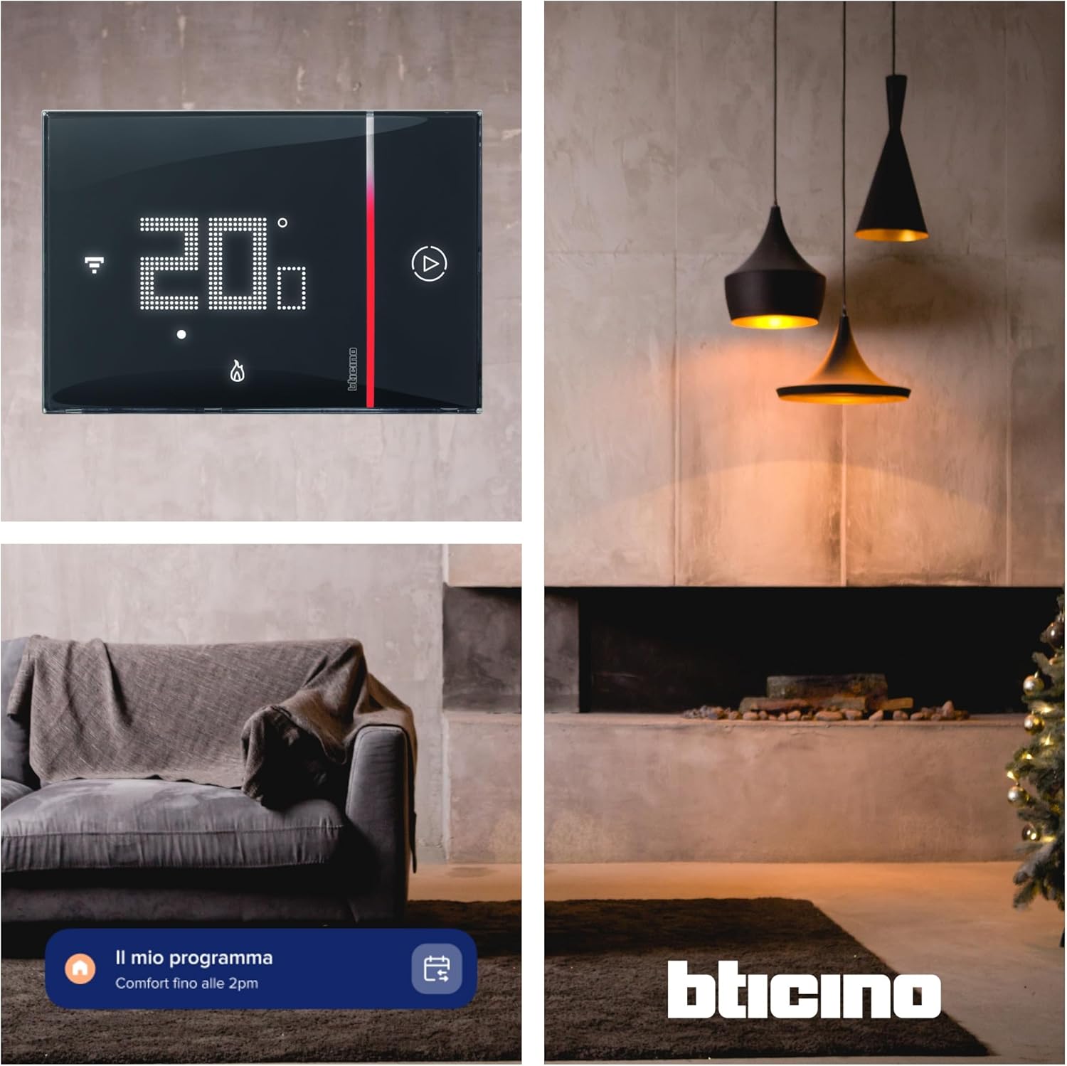 Thumbnail 1 de BTICINO SXG8002 Smarther2: Termostato WiFi da Incasso perCasa Intelligente