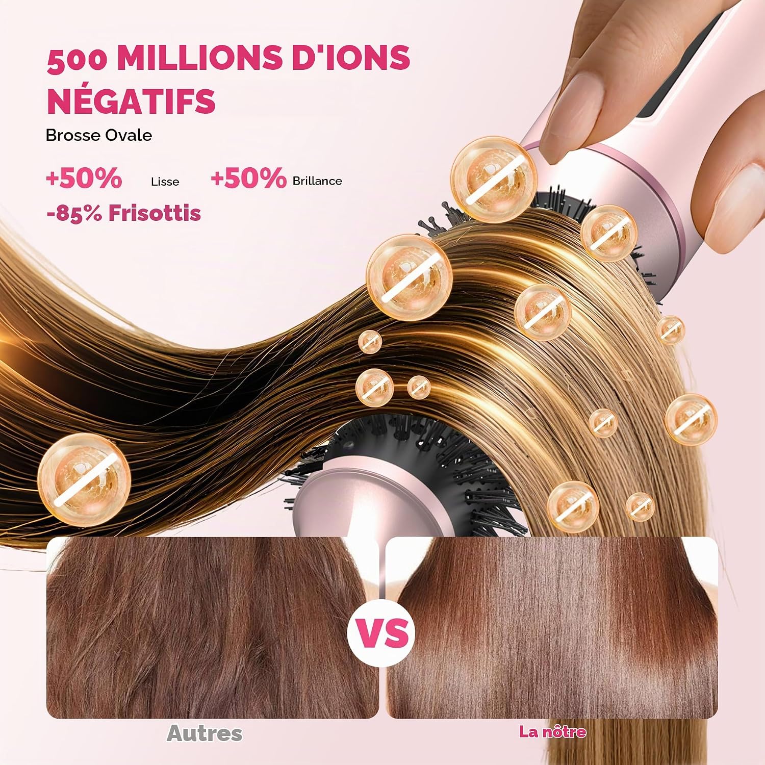 Detalle 2 de Atopskins 5-in-1 haarstyler, 1000 W met lcd-display en 30mm-krulopzetstukken