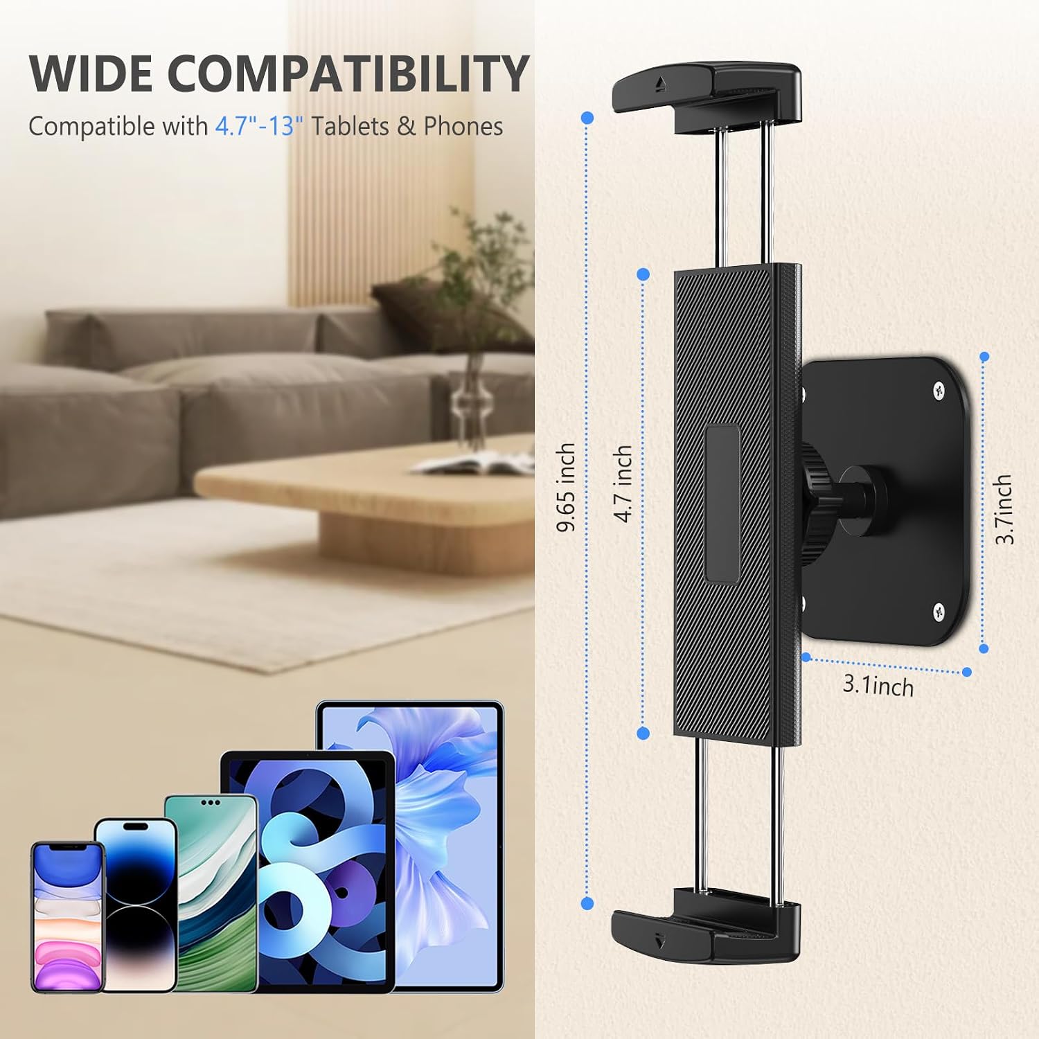 Thumbnail 3 de Lucrave Tablet Wall Mount 360° rotation