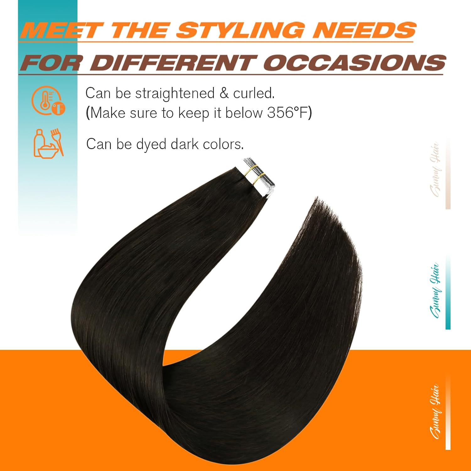 Detalle 2 de Sunny Hair Tape in Extensions 18 inch 20pcs 50g