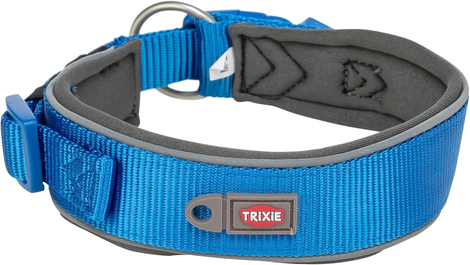 Detalle de TRIXIE Collier Premium Taille L-XL – Tour de Cou 53–62 cm, 50 mm, Fuchsia, rembourré en néoprène