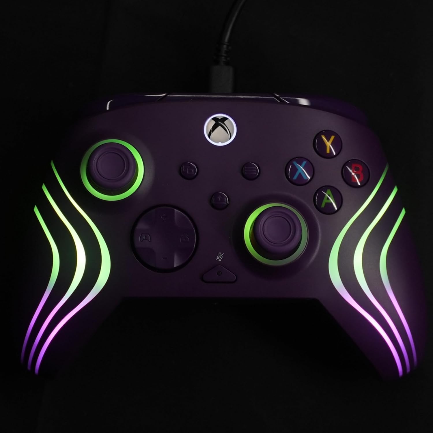 Detalle de TURTLE BEACH TBC-2002-45 有線ゲームコントローラー パープル、3段階トリガー・背面ボタン・RGB