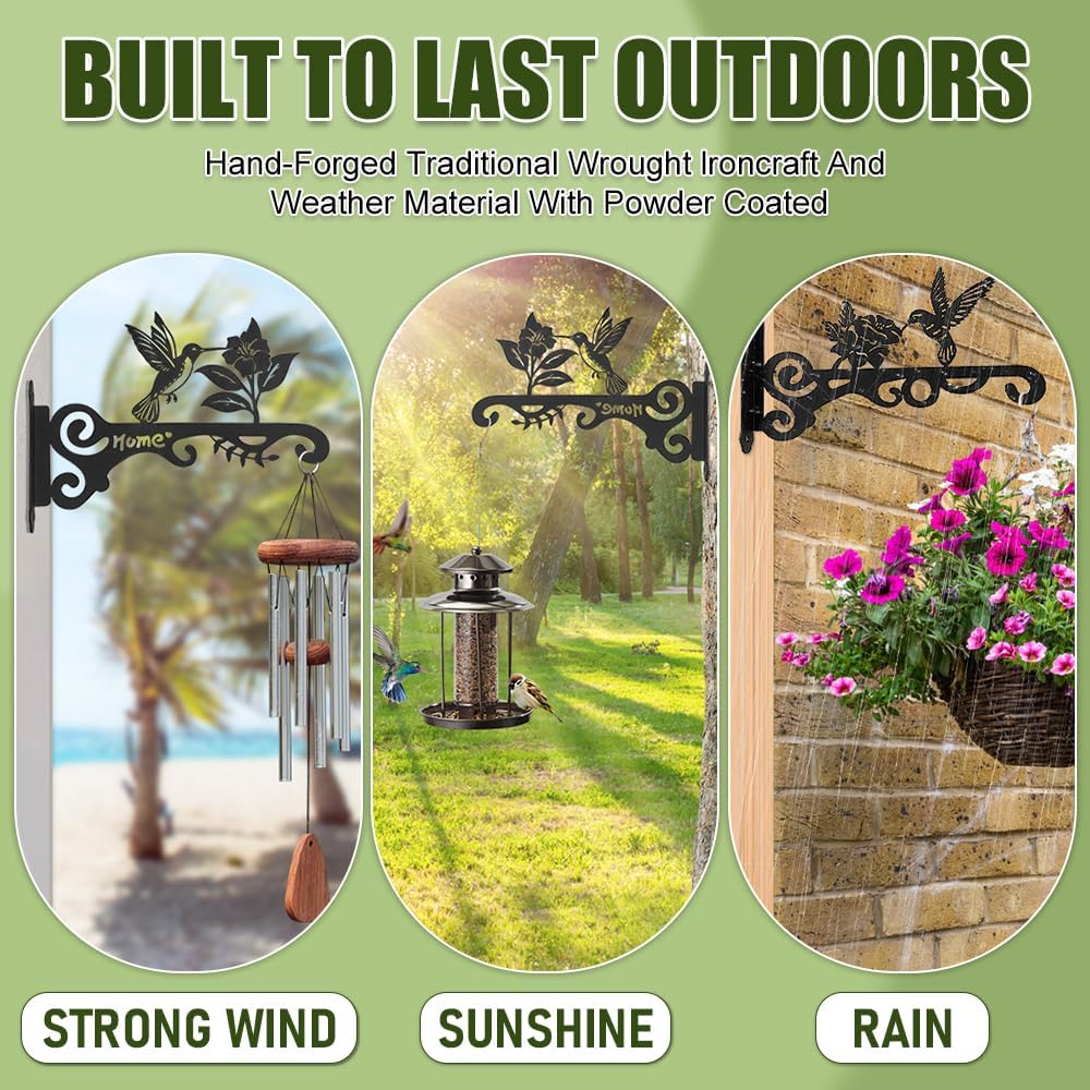 Thumbnail 6 de MIVITOOM 2 Pack Hanging Basket Brackets: Easy Outdoor Wall Mounts for Lanterns, Baskets and More