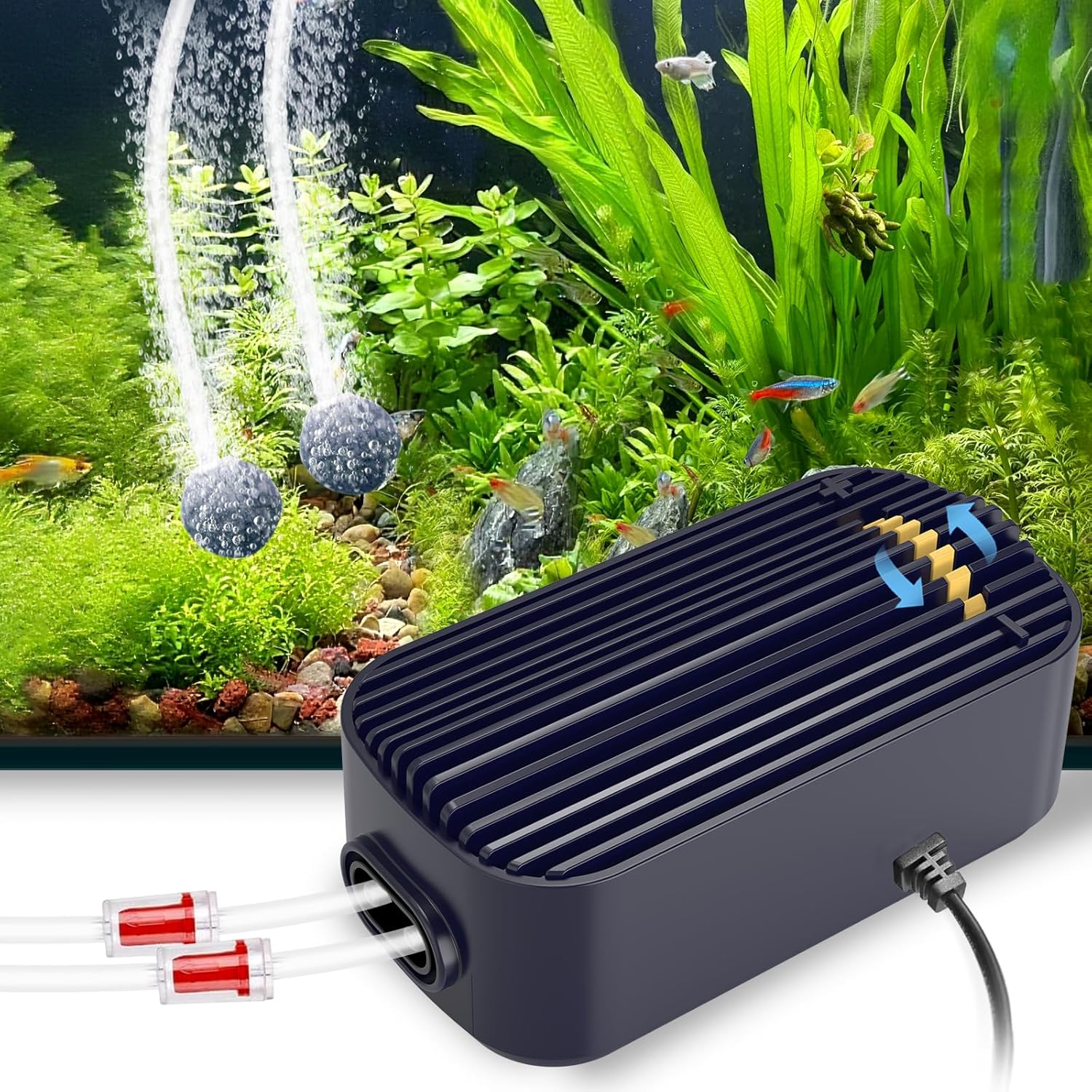 QZQ Air Pump Silent Adjustable 450 L capacity 🐠
