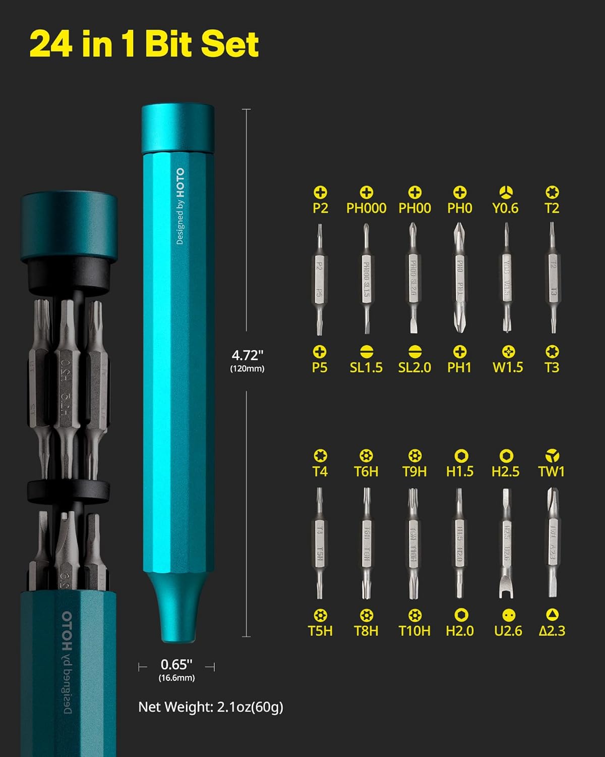 Thumbnail 3 de HOTO Precision Screwdriver Set 24-in-1