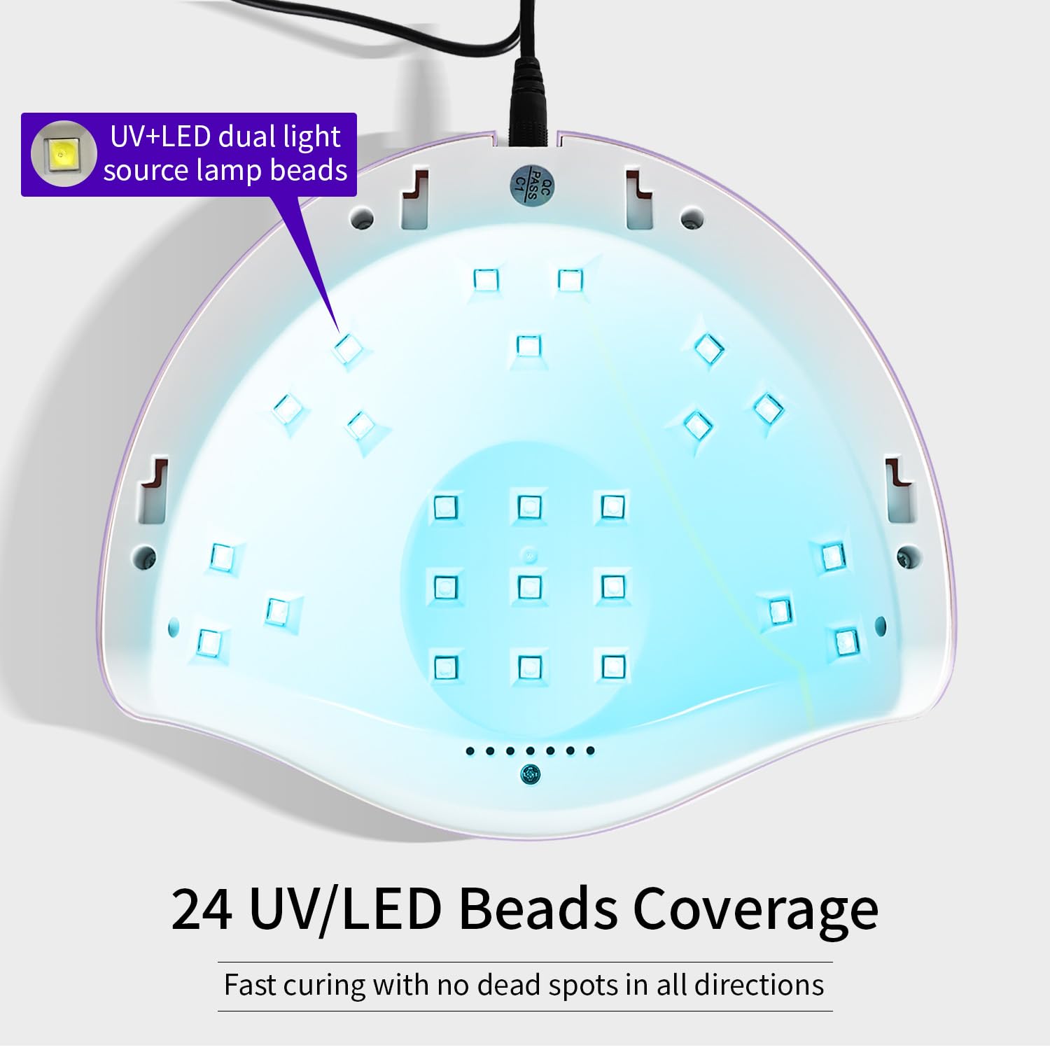 Detalle 2 de JODSONE U V LED Nail Lamp 120s Timer