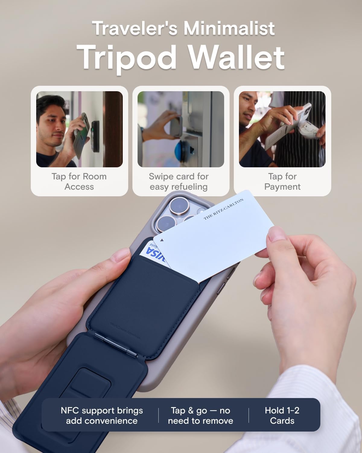 Thumbnail 3 de MOFT Phone Tripod Wallet for iPhone 8in
