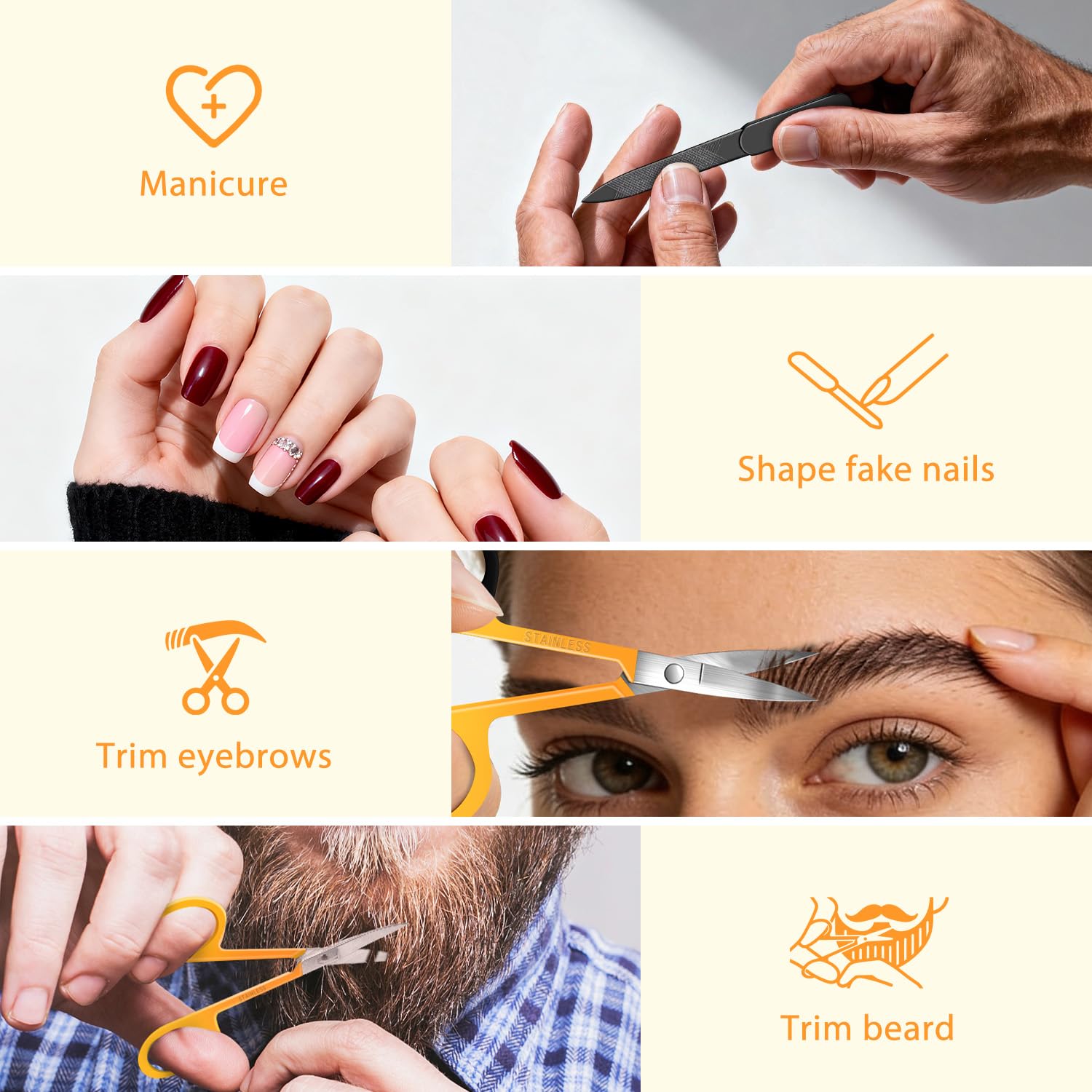 Thumbnail 4 de MORGLES Tweezers Set: Professional Nail Clippers & Tweezer Kit in Leather Case (9 Pack)