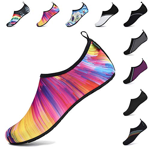 Detalle de SAGUARO Unisex Badeschuhe – rutschfest, atmungsaktiv und schnell trocknend, Mehrfarbig, EU 40/41